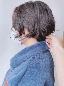 モリオフロムロンドン 原宿本店(morio from London) 【morio原宿】ニュアンスショートパーマ　緩めパーマ　宮本