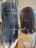 サンタフェ 柳津店(Santa'Fe)&nbsp;Santa'Fe式脱白髪染め白髪ぼかしカラー[ビフォーアフター]