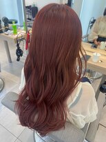 ノク 渋谷(nok)&nbsp;アプリコットカラー_前髪アンブレラカラーこなれミディ