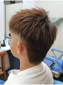 スキンフェードのツーブロショート