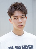 シティ(CITY) 【men`s】フェザーパーマグレー刈り上げショートブルーカラー