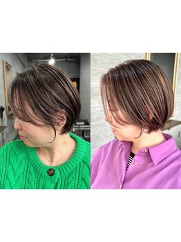 大人女性の魅力を最大限に活かすヘアスタイルに！［札幌/麻生駅/ショート/白髪ぼかし/ハイライト］