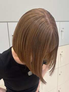 ヘアーアンドメイク ニューヨークニューヨーク 姫路店(Hair&Make NYNY) ボブ/ミルクティーベージュ