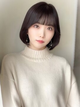 スターズレイ 本川越(STARS ray) 艶髪 グレージュ 透明感カラー 前髪 韓国風ボブ 顔周りカット