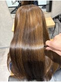 丸型◎髪質改善カラーで作るアッシュベージュ[稲毛駅/白髪染め]