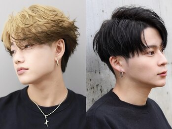 アーバンスタジオトウキョウ 下北沢店(URBAN STUDIO TOKYO)の写真/【下北沢駅徒歩1分】学生さんに人気のメンズサロン。カットやメンズパーマの学割対応、ブリーチカラーも◎