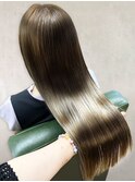 髪質改善トリートメント縮毛矯正前髪カット◎うる艶ストレート
