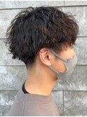 MEN’S HAIR/波巻きツイストスパイラル/リバースセンターパート