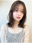春夏カラー/透明感カラー/レイヤーカット/抜け感