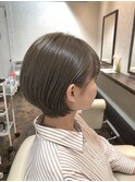 大人透明感ハンサムショート/30代40代50代/オリーブグレージュ