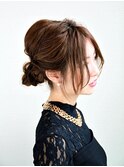 お洒落セレブ風。ロープ×シニヨン