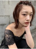 暖色カラーと簡単ヘアアレンジでこなれヘア