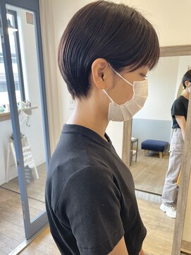 メルト 吉祥寺(melt) 大人可愛い小顔丸みショート前下がりひし形20代30代ベージュ