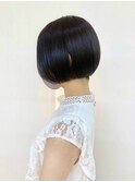 大人可愛い/ミニボブ/ストレートボブ/ショート/小顔/黒髪/30代