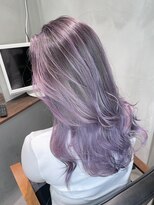 ミオ バイ レニア(mio by ReniA)&nbsp;ホワイトブリーチ2回　バレイヤージュパープルレベンダー