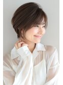【小鳥居】シルキーベージュ大人可愛いボブショート前上がりボブ