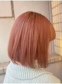 【ピンクベージュボブ】20代30代40代