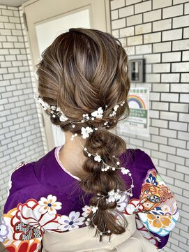 フェリーチェ(Felice) 卒業式ヘアセット　袴着付け　編み下ろし