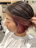 インナーカラーショートボブ
