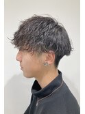 耳掛かり波巻きパーマ