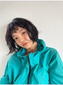 ぱつっとセミディ/韓国/黒髪/眉毛/三軒茶屋/三軒茶屋駅