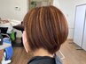 カット＋白髪染め＋ハイライト（表面）