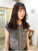 【haif】レイヤーロング×透明感グレージュ