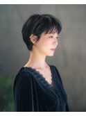 マッシュショート/丸みショート/ニュアンスパーマ