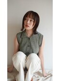 金沢美容室／TAP covo／タップ／金沢駅近く／ボブ／切りっぱなし