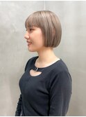 ミニボブブリーチカラーダブルカラーボブカットショート