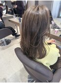 ナチュラルに白髪ぼかし超極細ハイライト レイヤー