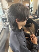 スタイル 皆実店(STYLE) メンズ/ウルフ/グレージュ/ミディアム/ハイライト