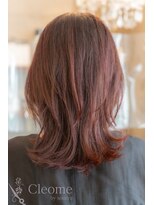 クレオメ 田町店(Cleome) ♪オリーブグレー大人ガーリーココアベージュ小顔レイヤー前髪