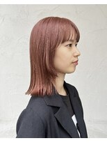 ファヴォリ(favori)&nbsp;【favori 自由が丘】ロブ　ステップカット　ピンクカラー