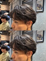 メンズココ メンズパーマ 韓国ヘア 日本橋店(MENS COCO) お客様スタイル 毛流れセンターパート