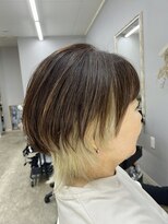 ヘアー アンド ビューティー ザ エフ 西尾店(Hair Beauty the F)&nbsp;インナーカラー　ミントカラー　ミルクティーカラー