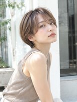 ドット ヘアー(dot.hair) 丸みショート / シースルーバング / グレージュ