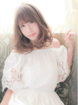 ラ ブレス なんばスカイオ(LaBless) 【LaBless】ひし形ミックスカール グレーパールミディアム