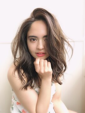 チョビー 銀座(chobii) [桜井]デジタルパーマイルミナカラー グレージュカラー