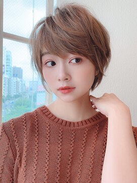 アフロート ディル(AFLOAT D'L) ひし形ショート刈り上げ女子クセ毛ショートシースルー前髪20代