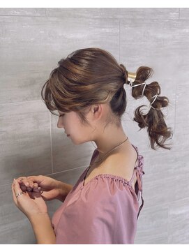 シエル(hair terrace Ciel) ひもポニアレンジ