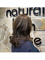 ナチュラルハイセンス 本店(natural high sense) 白髪ぼかしハイライト ベージュ系 似合わせカット/町屋駅