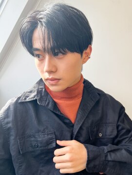 ソア 渋谷(soar) 小顔韓国ヘア/センターパート/メンズパーマ/黒髪/ツーブロック