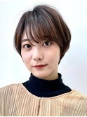 30代40代大人女性/前髪ありショートボブ/ショートヘア/髪質改善