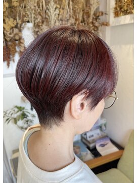 フロール(florun) ふんわりショートスタイル×レッドカラー