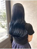 ロング×韓国風ブルーブラック