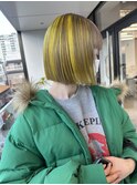 ミルクティーベージュイエローハイライトグレージュ