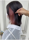 カシスピンク【山口市美容室】【山口市インナーカラー】