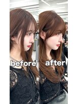 アマトウキョウ アユンチェ(AMA TOKYO×AYUNCHE) 前髪顔まわり韓国ヘアレイヤーカットサイドバンク2wayバンク韓国