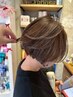 【＊セクションハイライト＊】透明感カラー＋骨格補正カット＋ケアブリーチ付